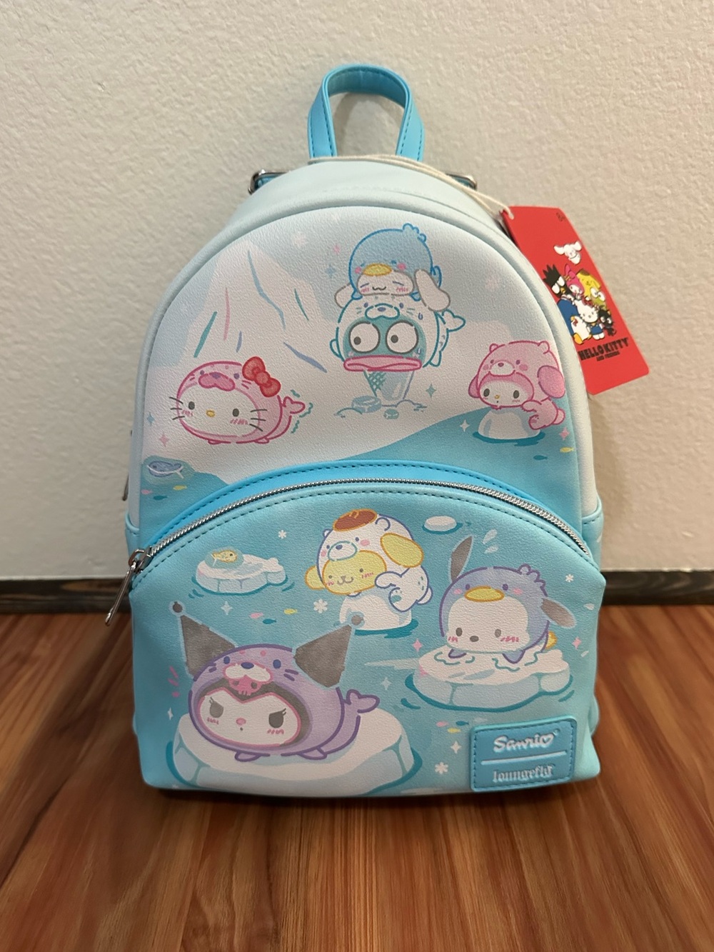 NWT Loungefly Sanrio Hello Kitty and friends Backpack in Light Blue & White